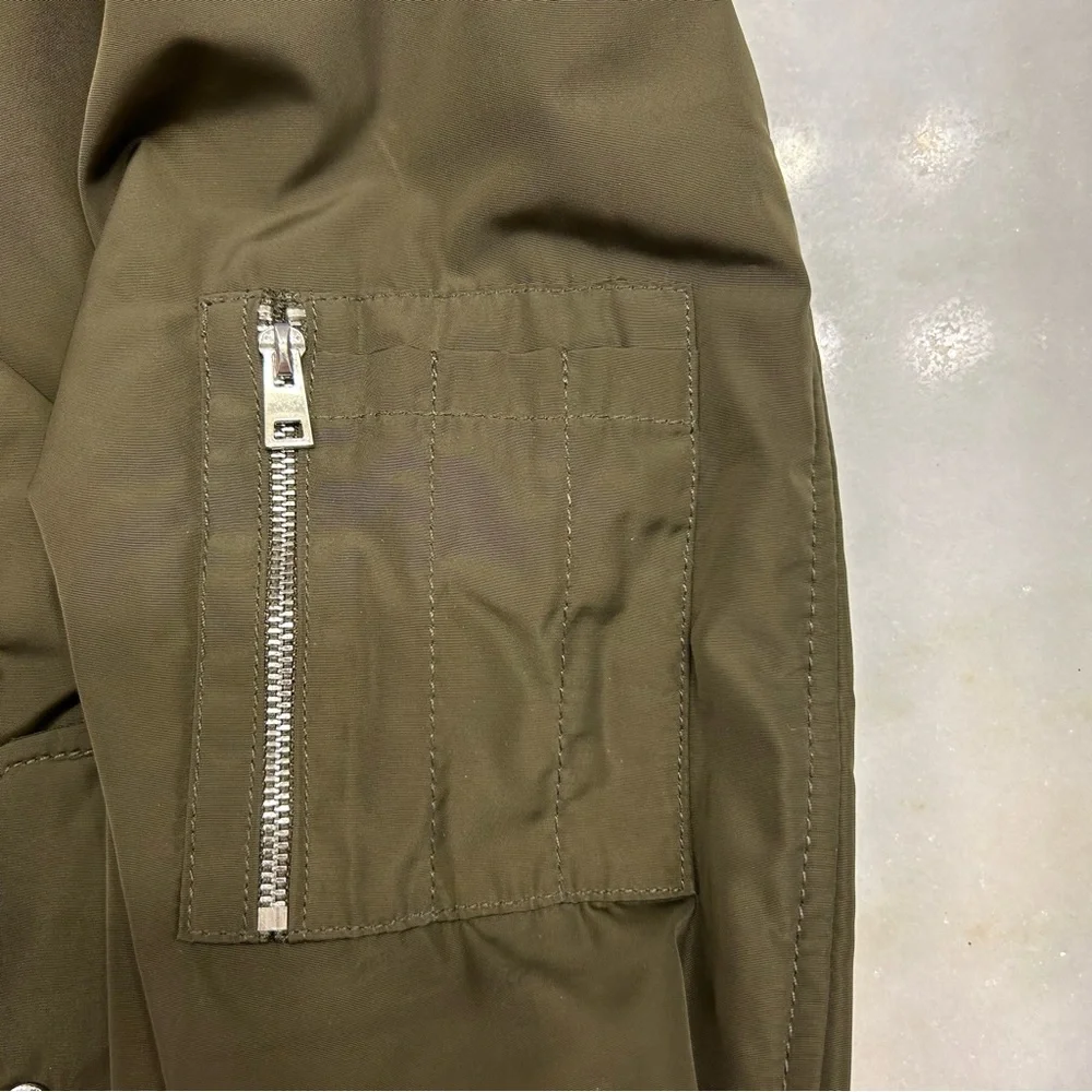 ZARA, TRF, Olive, Bomber Jacket, Size Medium - Picture 4 of 11